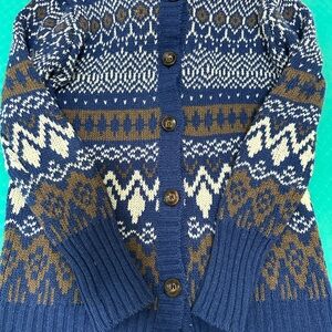 Jon & Anna Navy and Brown Cardigan